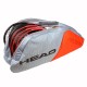 Bolso Raquetero Head Radical 6r Combi Grey/orange